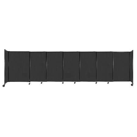 Versare StraightWall Sliding Portable Partition 15'6" x 4' Black Fabric 1448702